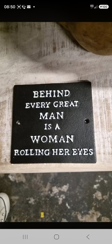 Cast iron sign plaque - cast,