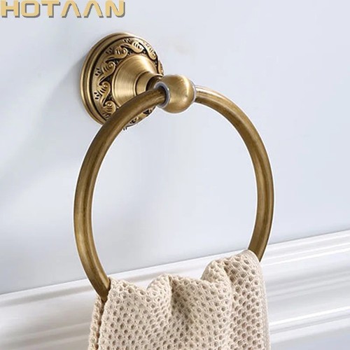 Antique brass towel - brass, ring