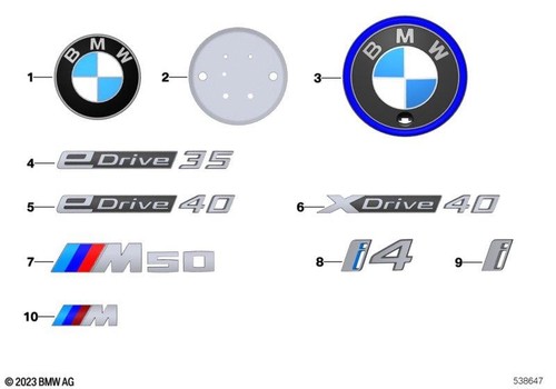 Bmw genuine emblem badge - bmw,