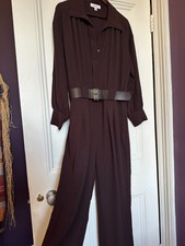 Elegant Reiss aubergine jumpsuit in flawless condition, UK size 12