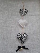 Fabric Hanging Hearts