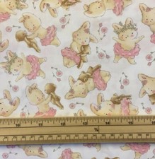Fat Quarter Ballet Cute Bunny