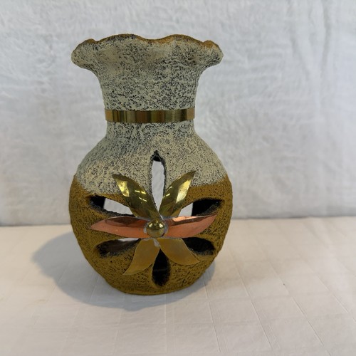 Mini clay chiminea - clay, candle