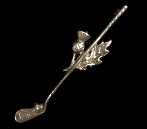 Vintage silver golfing brooch - vintage,