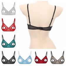 Womens Bras Sexy Lingerie Teddy Nipples Babydoll Adjustable Strappy Open Breast