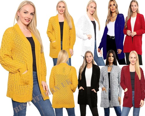 Ladies knitted chunky long - ladies,