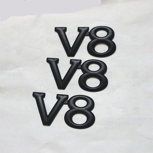 Matte black metal decal - 3x,