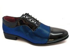 Mens Lace Up Shiny Patent