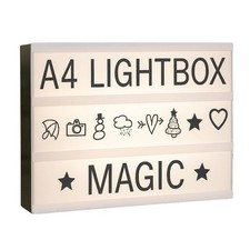 VIROSA LED Cinema Light Box A4 Marquee Sign w/ 96 Letters USB Cable Gift Decor