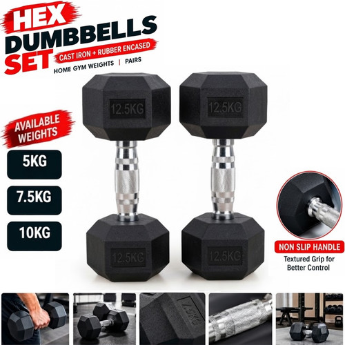 Hex dumbbells cast iron - dumbbells,