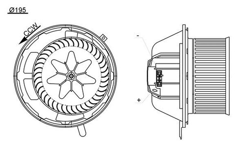 Blower front fits 3 - front,