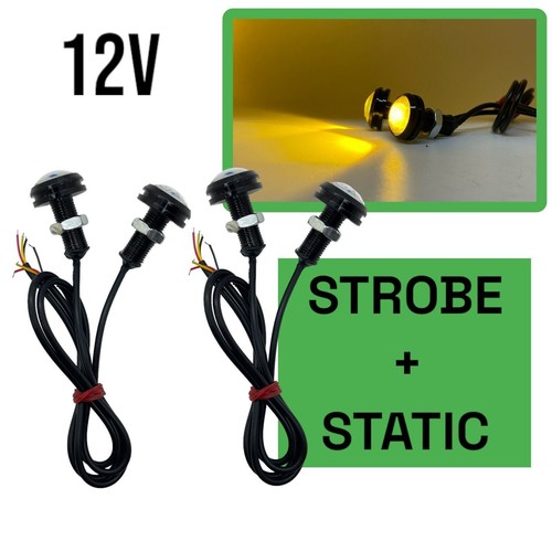 Yellow amber strobe 23mm - yellow,