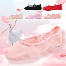 Adult Child Canvas Soft Ballet Dance Shoes Slippers Pointe Gymnastics Shoes