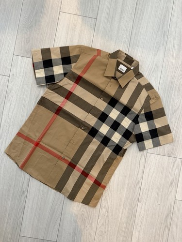 Burberry slim fit check cotton - burberry,