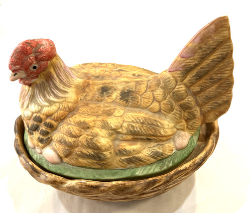 Vintage ceramic brown lidded - vintage,