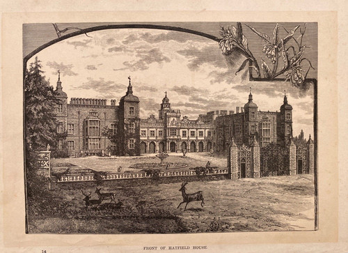 1883 antique print front of - front,