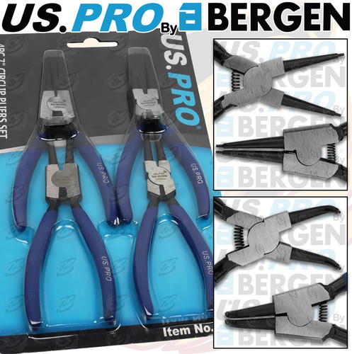 Pro circlip pliers 4pc - us, 7"