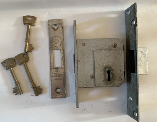 Used chubb lever mortice - used,