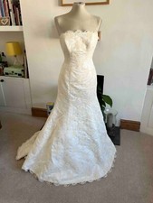 REDUCED  Caroline Castigliano fit and flare wedding dress size 8 petite  