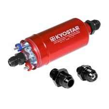 RED 12V 380LPH Inline External Electric High Pressure Fuel Pump AN8 044 E85 UK