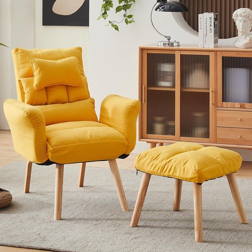 Yellow lazy chair with - yellow,