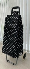 NEW Size and model Hoppa Extra Large 57L Shopping Trolley/Cart Black/Polka Dots