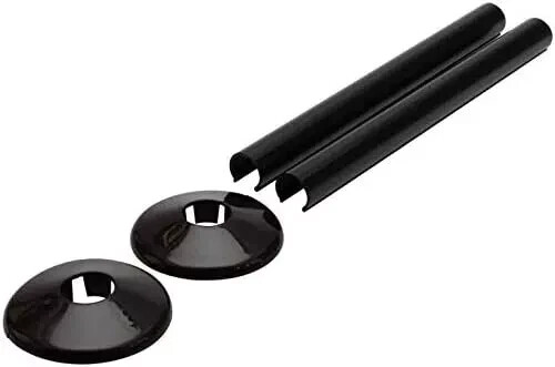 Black radiator pipe covers - x,