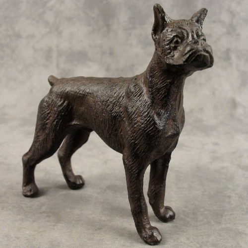 Boxer dog cast iron statue - dog,