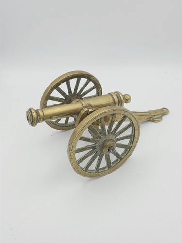 Vintage brass cannon model - brass,