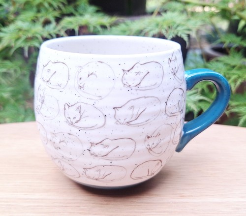 Anthropologie ceramic cat - ceramic,