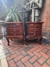 Pair of Mahogany Rococo french style handmade Bedside tables.