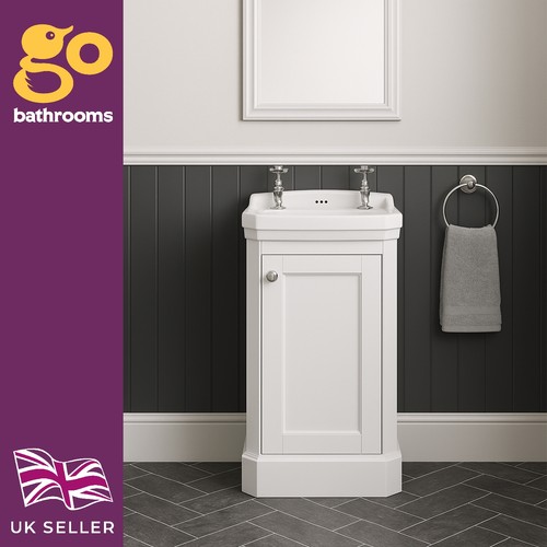White cloakroom vanity unit - vanity,