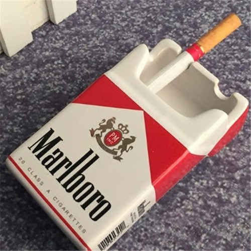 Ceramic cigarette ashtray box - ashtray,