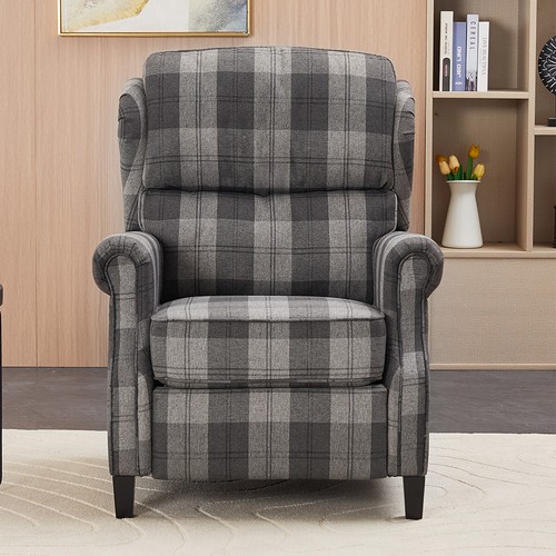 Recliner armchair tartan - recliner,