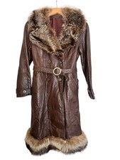 Vintage Brown Leather and Fur