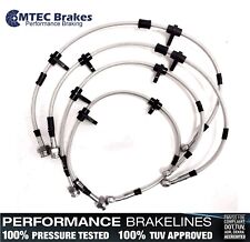 BMW 316-325 E30 NOT 323 82-91 MTEC FRONT REAR Braided Brake Hoses FOR REAR DRUMS