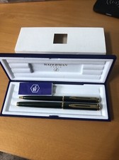 Waterman Metallic Maestro Green Ballpoint & Roller Pen  Set + Box - New Refill