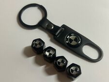 Black Set of 4 Valve dust Caps