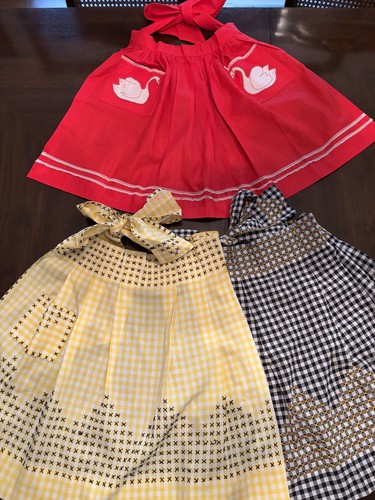 Vintage 50s 60s half apron - vintage,