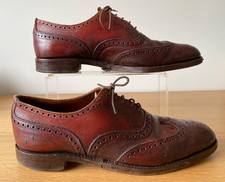 Vintage Joseph Cheaney Avon Burgundy Leather Brogue Shoes UK 11