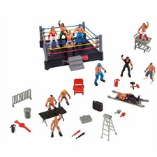 Wrestling Ring Gladiator Figure Set Square Ring Model Toy  Gifts For Kids