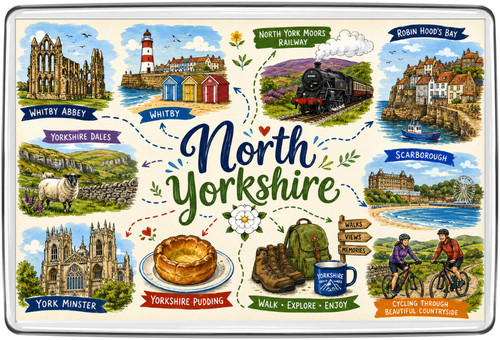 North yorkshire fridge magnet - north,