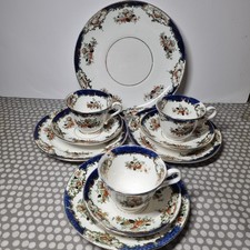 Vintage Royal Stafford Fine Bone China 10 Piece Cake Set