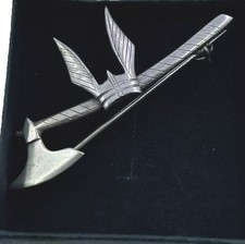 Silver Brooch Axe Bar Design