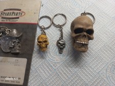4 X Skull Keyrings Gothic Keychains Spooky Halloween  Charm