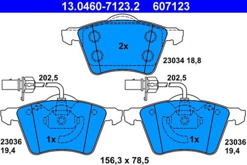 Disc brake pad - disc, set