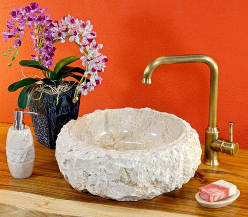Natural stone countertop sink - natural,