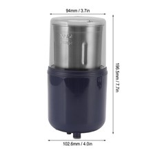 UK Plug 250V Electric Coffee Grinder Stainless Steel 200W Detachable Push Down