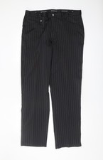 Dunlop Men's Black Pinstriped Trousers 38W