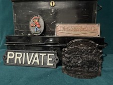 PRIVATE SIGN CAST IRON